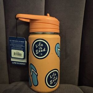 Life Is Good Orange Accent Cups